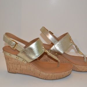 Tommy Hilfiger Gold Wedges